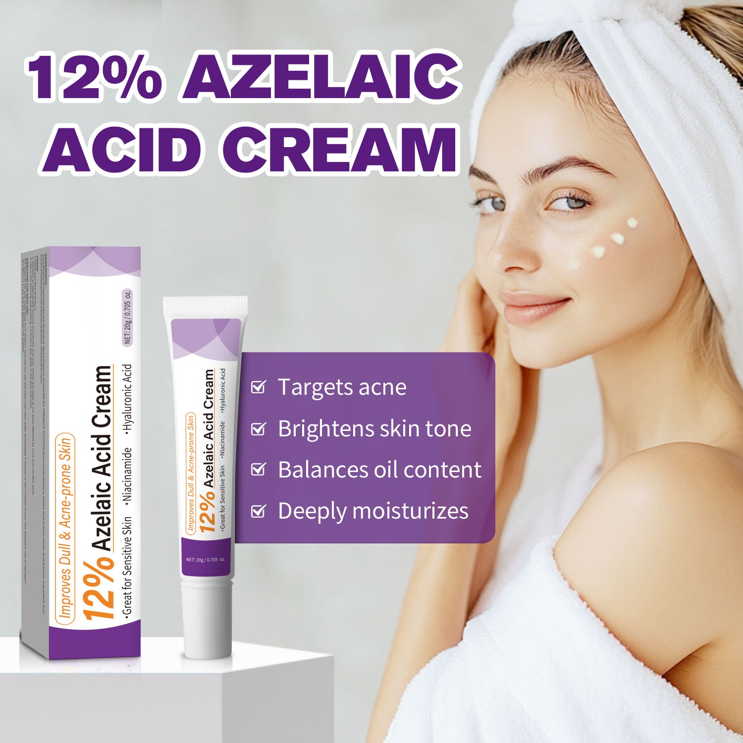 Azelaic Acid Cream - Łagodny krem z kwasem azelainowym poprawia